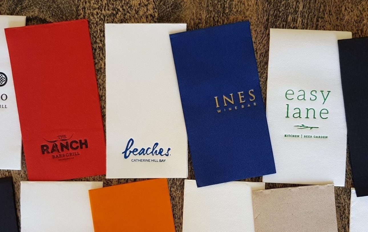 PRINTED QUILTED DINNER NAPKINS CUSTOM NAPKINS